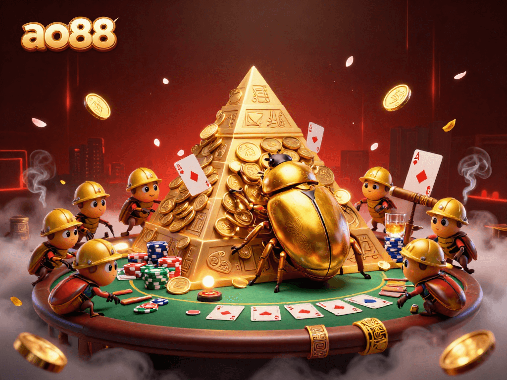 Join the fun and excitement at ao88, where golden coins play, and poker action thrives in a dynamic casino scene.