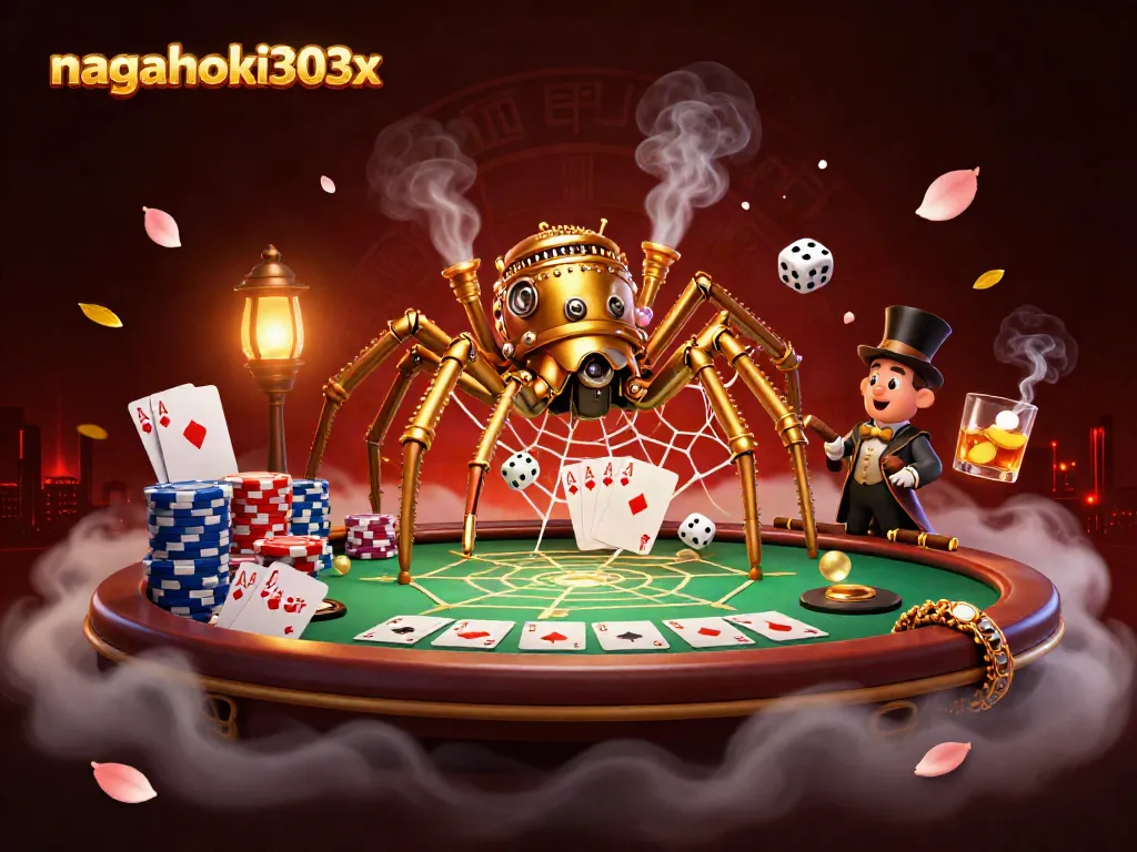 Gambarlah pengalaman judi menarik di nagahoki303x dengan karakter unik dan elemen kasino.