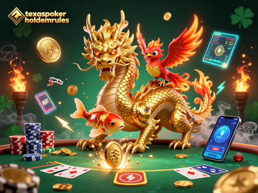 Experience epic Texas Poker action with texaspokerholdemrules in this vibrant 3D casino illustration.