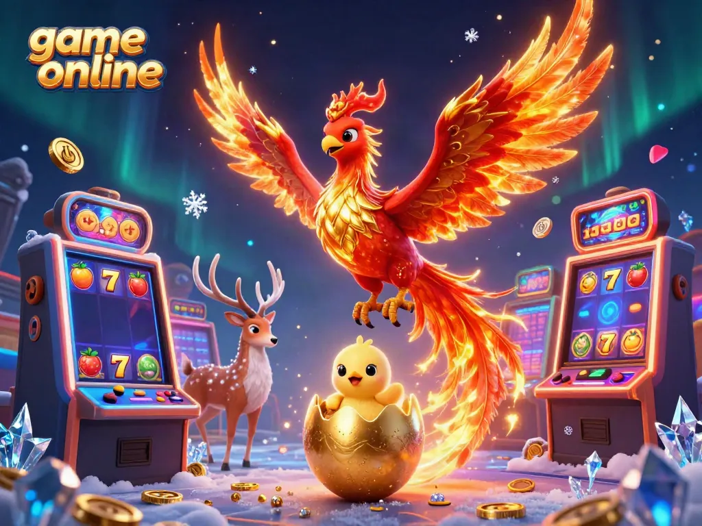 Experience the thrill of game online with vibrant characters and slot machines ready to play.