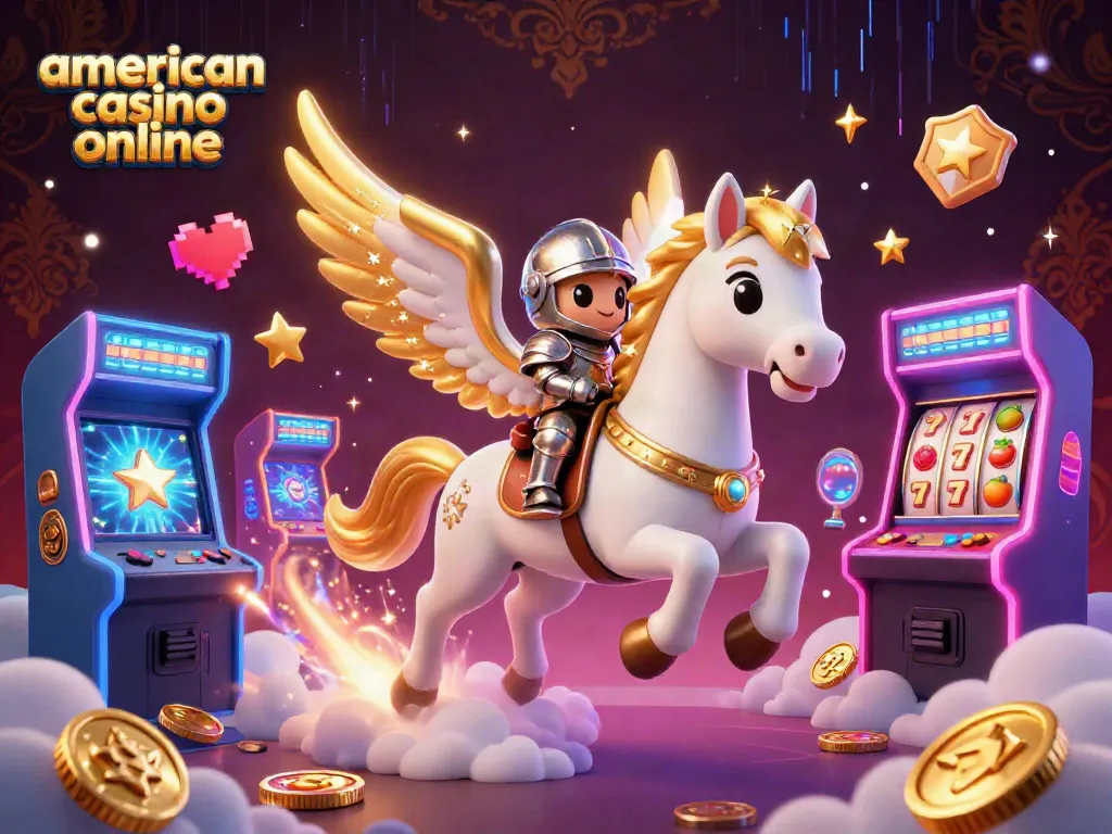 Experience excitement with the american casino online theme in this vibrant, action-packed gaming illustration.