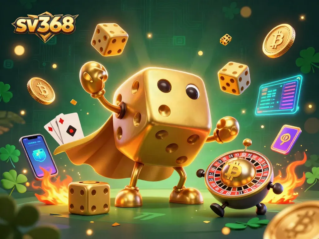 Experience thrilling cockfighting action with sv368's vibrant 3D illustration capturing epic battles.
