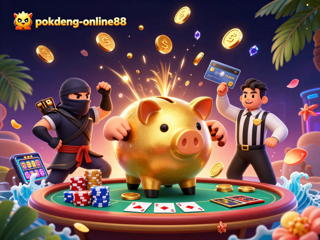Experience dynamic gameplay at pokdeng-online88 with vibrant casino characters and engaging gaming elements.