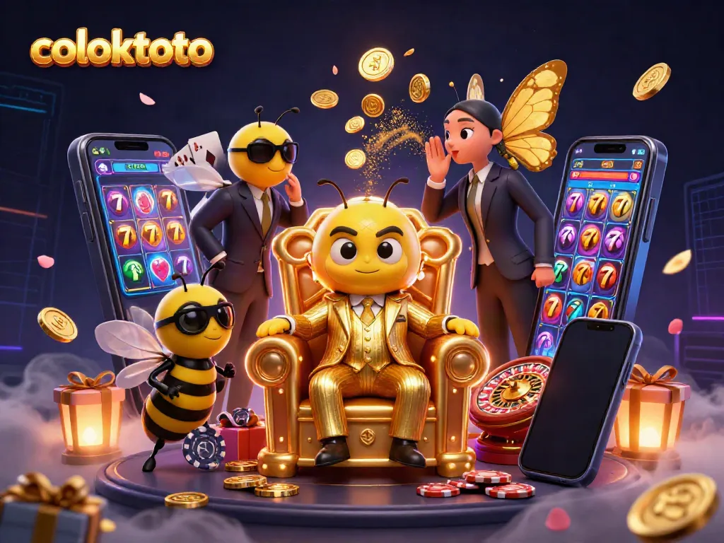 Experience exciting gaming with coloktoto featuring a bumblebee mob boss in a vibrant casino setting.