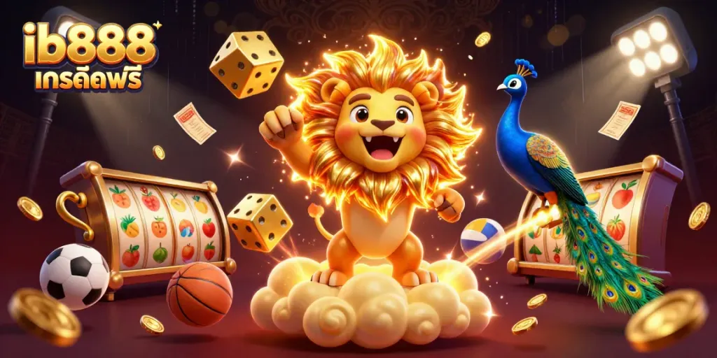เข้าถึง ib888 เครดิตฟรี และเกมสล็อตออนไลน์ที่น่าตื่นเต้นในภาพประกอบ 3D ที่มีสีสัน