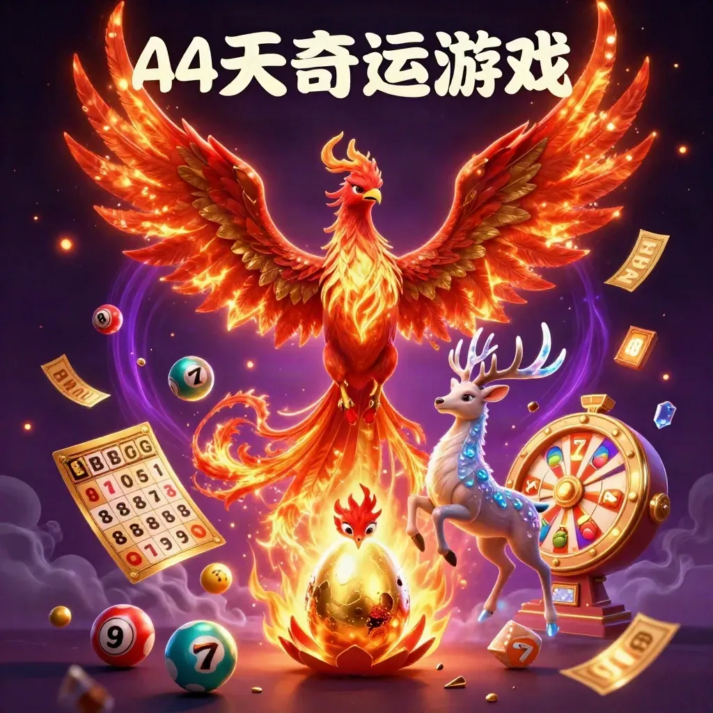 Phoenix, hatching chick, and crystal stag amid casino treasure, glowing balls, reels, and magic.