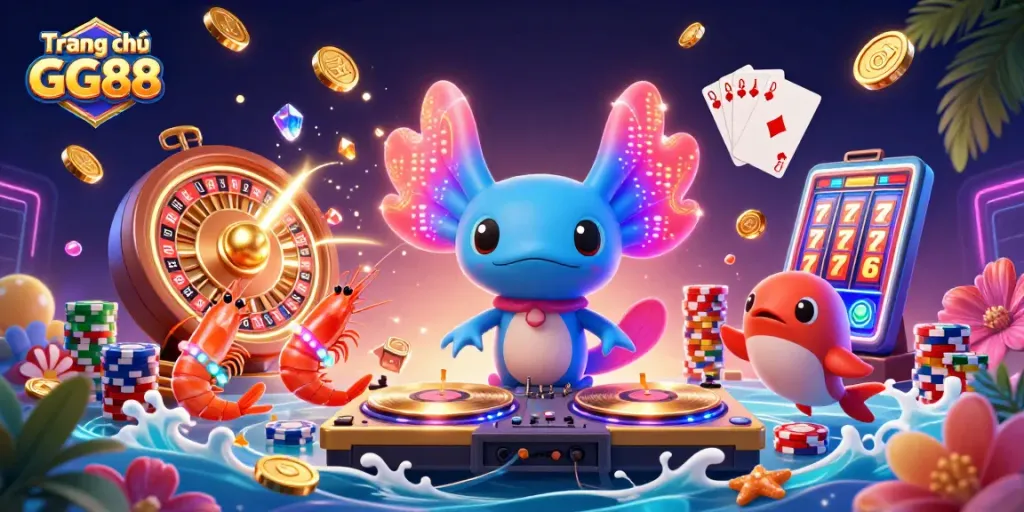 Experience the vibrant Trang Chủ GG88 casino scene with dynamic characters and exciting game elements!