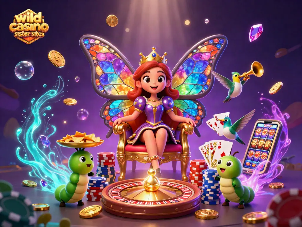 Experience excitement at wild casino sister sites with a vibrant 3D scene of unique casino characters.