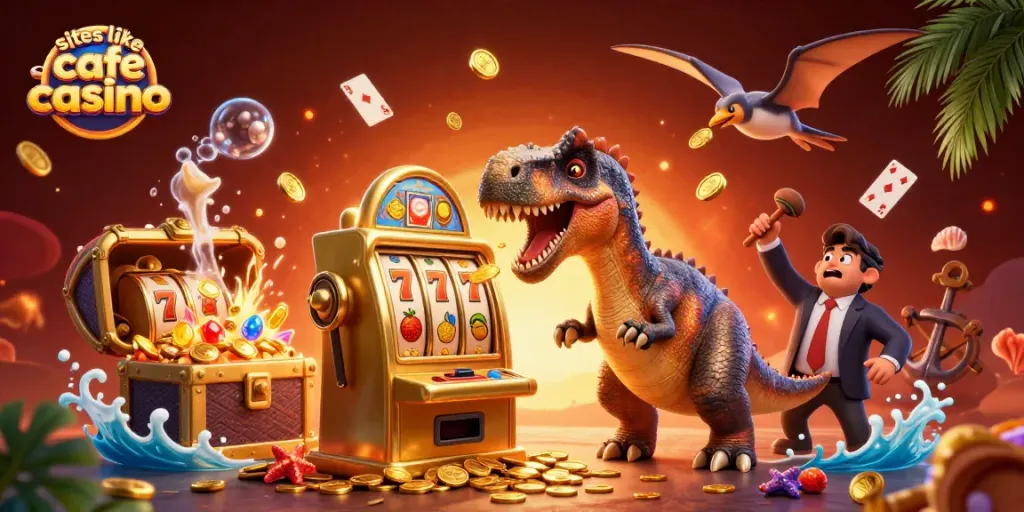 Experience the thrill of sites like cafe casino with this dynamic jackpot scene.