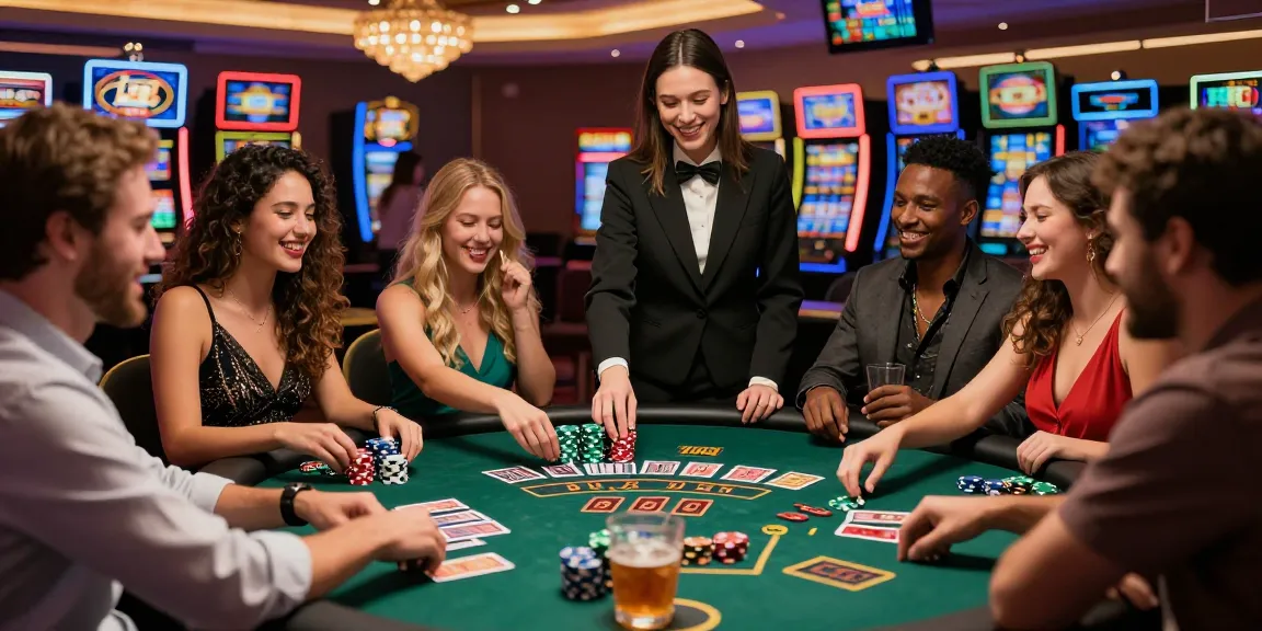 Engaging gambling scene highlighting situs toto with players enjoying a lively casino atmosphere.