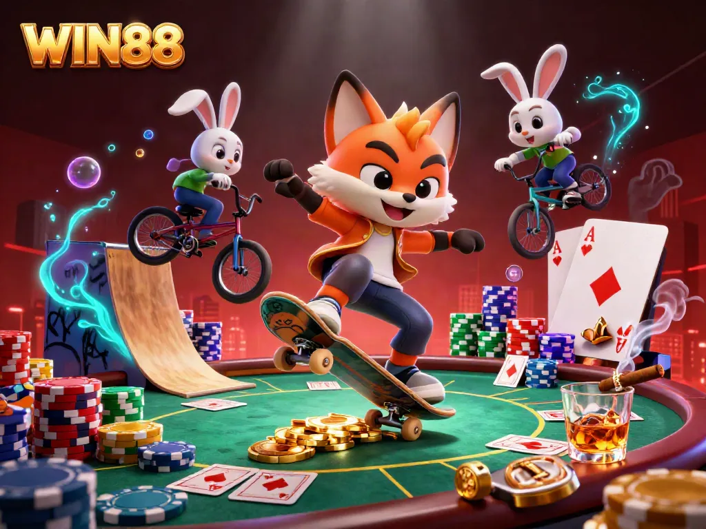 Experience thrilling gaming with WIN88 in a vibrant casino atmosphere.
