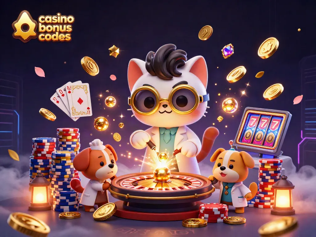 Win big with cider casino bonus codes illustrated in a vibrant, magical casino scene.