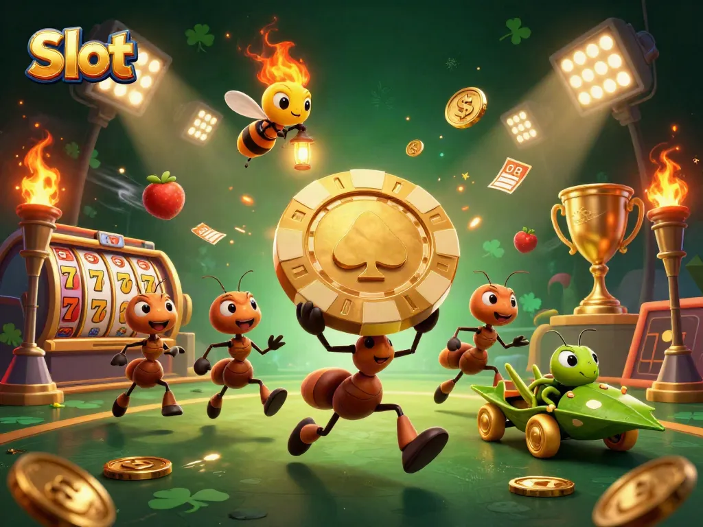 Experience thrilling Slot games with cartoon ants on a heist, delivering excitement and fun!