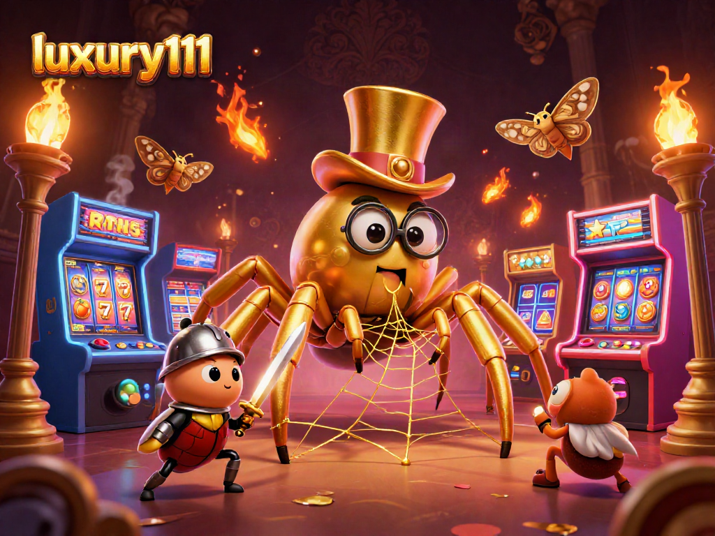 Enjoy thrilling gameplay with luxury111 in this vibrant casino-themed illustration.