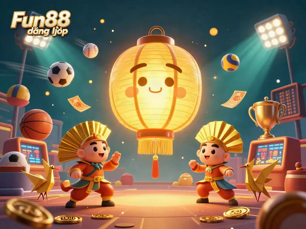 Engage with Fun88 đăng nhập for seamless gaming experiences, featuring vibrant characters in a glowing casino atmosphere.