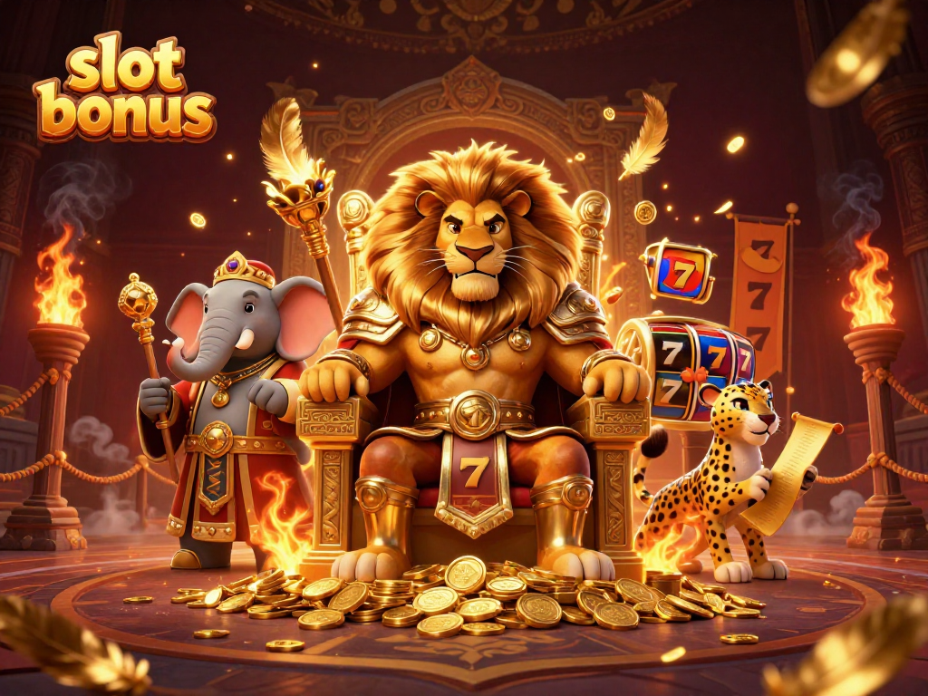 Experience the thrill of slot bonus excitement with our vibrant casino-themed illustration.