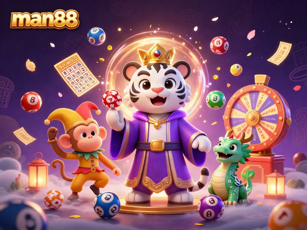 Experience thrilling gameplay at man88 with vibrant characters and dynamic casino elements.