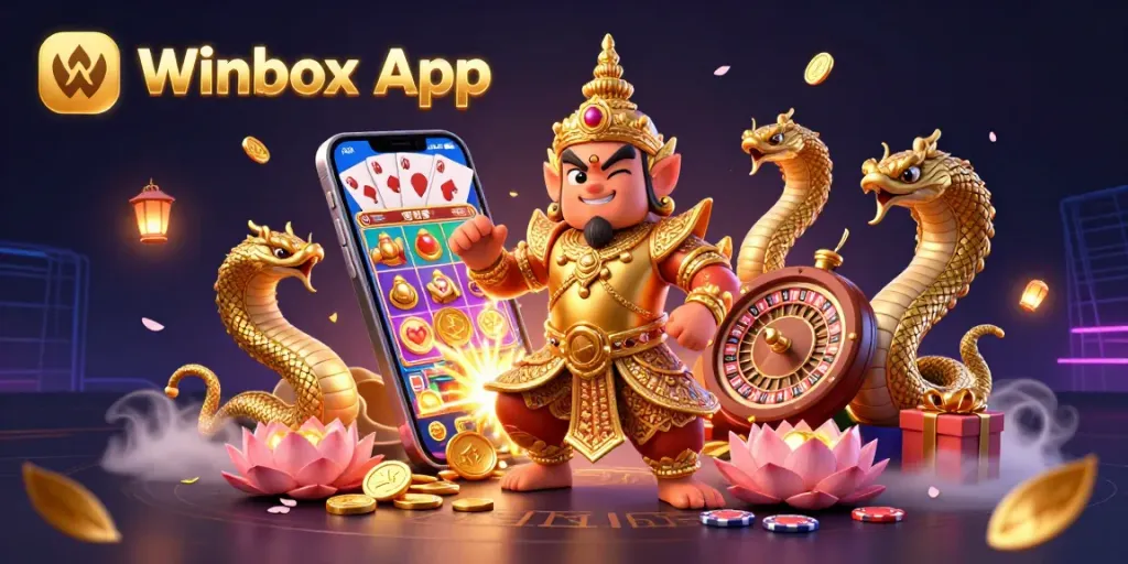Spin and win with the Winbox App in an exciting 3D casino experience.