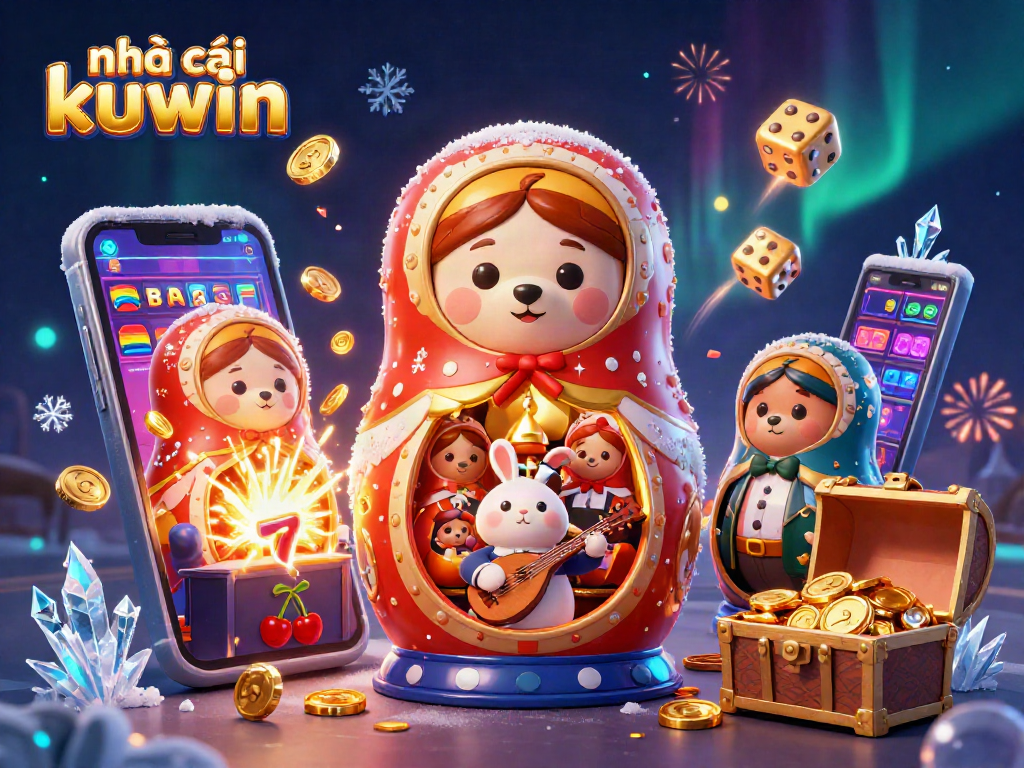 Experience the thrill of nhà cái kuwin with a vibrant 3D casino scene full of excitement and action.